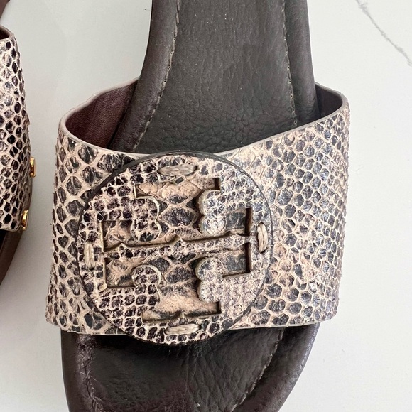 Tory Burch Wedge sandal snakeskin size 7 - Picture 4 of 5